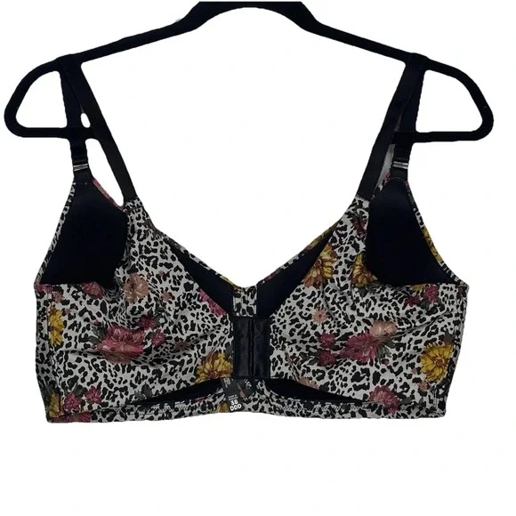 Torrid Curve Bra 38 DDD Leopard Floral Print - Picture 2 of 8